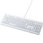 エレコム USBハブ付 フルキーボード TK-FCM010WH