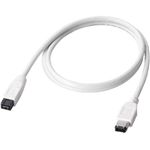 エレコム IEEE1394b/FireWireケーブル 9pin-6pin/1.0m IE-961WH