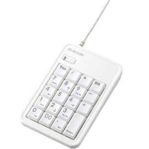 エレコム USB コンパクトテンキーボード(ホワイト) TK-TCM003WH