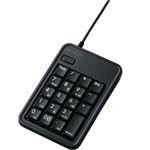 エレコム USB 2ポートHUB付コンパクトテンキーボード(ブラック) TK-TCM004BK