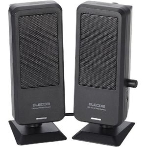 エレコム マルチメディアスピーカ USB電源タイプ/0.5W(ブラック) MS-UP201BK