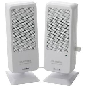 エレコム マルチメディアスピーカ USB電源タイプ/0.5W(ホワイト) MS-UP201WH