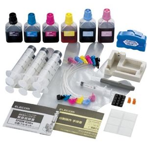 エレコム エプソンインクジェット専用インク+リセッター 3回詰め替えタイプ THE-50KITN