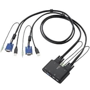 エレコム パソコン切換器/USB接続/KVM/BOX型/2ポート KVM-BU2