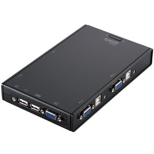 エレコム パソコン切換器/USB接続/KVM/BOX型/4ポート KVM-BU4