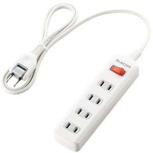 エレコム 省エネタップ/一括スイッチ/4個口/1m(ホワイト) T-E01-2410WH