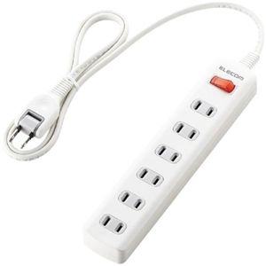 エレコム 省エネタップ/一括スイッチ/6個口/1m(ホワイト) T-E01-2610WH