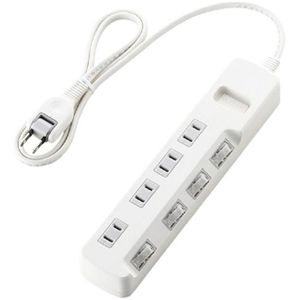 エレコム 省エネタップ/個別スイッチ/4個口/1m(ホワイト) T-E02-2410WH