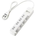 エレコム 省エネタップ/個別スイッチ/4個口/1m(ホワイト) T-E02-2410WH