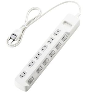 エレコム 省エネタップ/個別スイッチ/6個口/1m(ホワイト) T-E02-2610WH