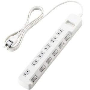 エレコム 省エネタップ/個別スイッチ/6個口/2m(ホワイト) T-E02-2620WH