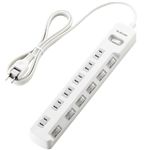 エレコム 省エネタップ/一括&個別スイッチ/6個口/2m(ホワイト) T-E03-2620WH