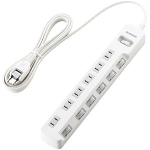 エレコム 省エネタップ/一括&個別スイッチ/6個口/3m(ホワイト) T-E03-2630WH