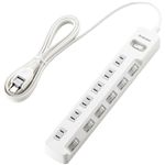 エレコム 省エネタップ/一括&個別スイッチ/6個口/3m(ホワイト) T-E03-2630WH