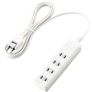 エレコム 雷ガードタップ/スイッチ無/4個口/2.5m(ホワイト) T-K01-2425WH