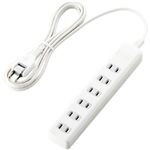 エレコム 雷ガードタップ/スイッチ無/6個口/2.5m(ホワイト) T-K01-2625WH
