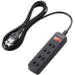 エレコム 雷ガードタップ/一括スイッチ/4個口/2.5m(ブラック) T-K02-2425BK