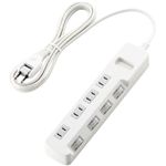 エレコム 雷ガードタップ/個別スイッチ/4個口/2.5m(ホワイト) T-K03-2425WH