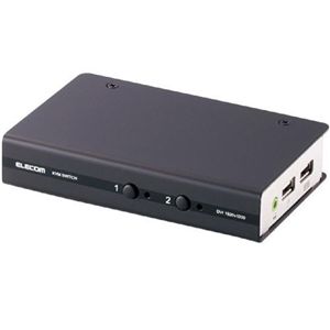 エレコム パソコン切替器/DVI対応/BOX型/2ポート KVM-DVHDU2
