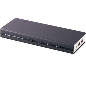 エレコム パソコン切替器/DVI対応/BOX型/4ポート KVM-DVHDU4