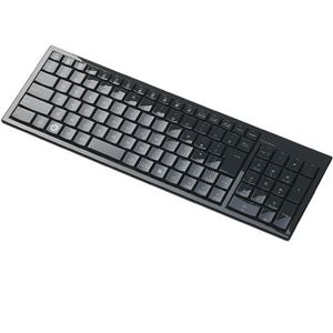 エレコム USB 2.4GHzワイヤレス 103配列クリスタルデザイン フルキーボード(ブラック) TK-FDP012BK