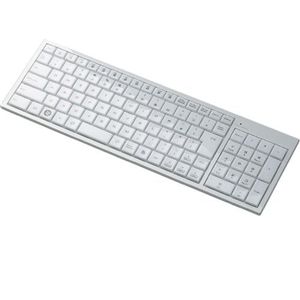 エレコム USB 2.4GHzワイヤレス 103配列クリスタルデザイン フルキーボード(ホワイト) TK-FDP012WH