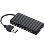 エレコム EU RoHS指令準拠 バスパワー専用4ポートUSBハブ(ブラック) U2H-Y4BBK/RS