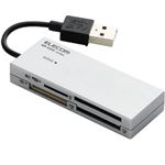 エレコム メモリリーダライタ/ケーブル固定/SD+MS+XD(+M2)対応/シルバー MR-K006SV