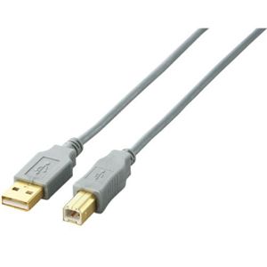 エレコム USB2.0ケーブル/A-Bタイプ/ノーマル/0.7m/シルバー U2C-B07SV