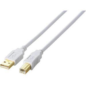 エレコム USB2.0ケーブル/A-Bタイプ/ノーマル/0.7m/ホワイト U2C-B07WH