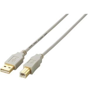 エレコム USB2.0ケーブル/A-Bタイプ/ノーマル/3m/ベージュ U2C-B30BE
