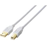 エレコム USB2.0ケーブル/A-Bタイプ/ノーマル/3m/ホワイト U2C-B30WH