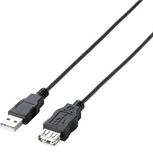 エレコム エコUSB2.0延長ケーブル/A-Aメスタイプ/エコ/3m/ブラック U2C-JE30BK