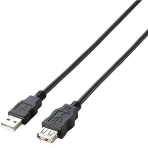 エレコム エコUSB2.0延長ケーブル/A-Aメスタイプ/エコ/5m/ブラック U2C-JE50BK