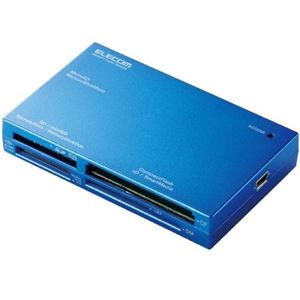 エレコム メモリリーダライタ/SDXC対応/SD+MS+CF+XD+SM+他対応/ブルー MR-A003BU