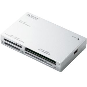 エレコム メモリリーダライタ/SDXC対応/SD+MS+CF+XD+SM+他対応/シルバー MR-A003SV