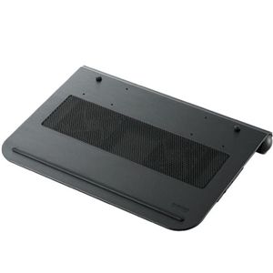 エレコム 冷え冷えクーラー/アルミ/ダブルファン/USBポート付/15.4～17インチW対応/ブラック SX-CL11LBK