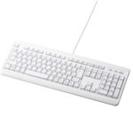 エレコム メンブレン式キーボード/109キー/USB/RoHS準拠/ホワイト TK-FCM016WH/RS