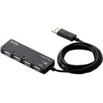 エレコム USBHUB2.0/ACアダプタ付/セルフパワー/4ポート/ブラック U2H-EG4SBK