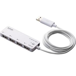 エレコム USBHUB2.0/ACアダプタ付/セルフパワー/4ポート/ホワイト U2H-EG4SWH