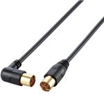 エレコム アンテナケーブル(L型-ストレート) 2m ブラック AV-ATLS20BK