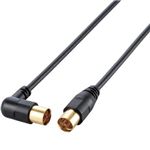 エレコム アンテナケーブル(L型-ストレート) 5m ブラック AV-ATLS50BK