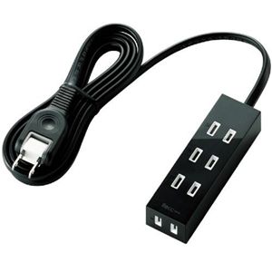 エレコム シャッタータップ flecc barra (2ピン 4個口) ブラック T-FLC01-2420BK