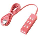 エレコム シャッタータップ flecc barra (2ピン 4個口) ピンク T-FLC01-2420PN