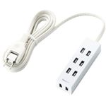 エレコム シャッタータップ flecc barra (2ピン 4個口) ホワイト T-FLC01-2420WH