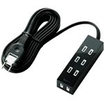 エレコム シャッタータップ flecc barra (2ピン 4個口) ブラック T-FLC01-2430BK