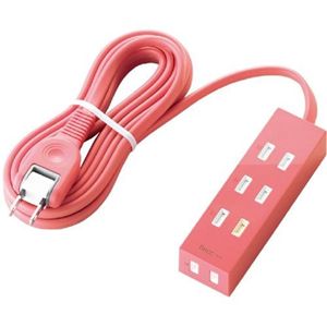 エレコム シャッタータップ flecc barra (2ピン 4個口) ピンク T-FLC01-2430PN