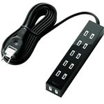 エレコム シャッタータップ flecc barra (2ピン 6個口) ブラック T-FLC01-2630BK