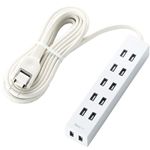 エレコム シャッタータップ flecc barra (2ピン 6個口) ホワイト T-FLC01-2630WH