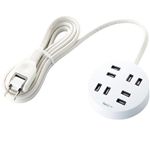 エレコム シャッタータップ flecc orbe (2ピン 4個口) ホワイト T-FLC02-2420WH